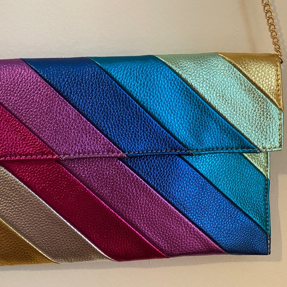 Kurt Gieger Style Cross body rainbow clutch